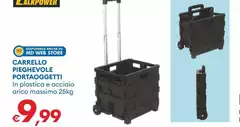 Alkpower - Carrello Pieghevole Portaoggetti
