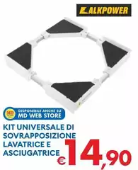 Alkpower - Kit Universale Di Sovrapposizione Lavatrice E Asciugatrice