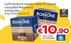 Caffe borbone - Caffè Miscela Nobile 50 Capsule Compatibili Nespresso/A Modo Mio