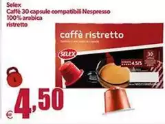 Selex - Caffè 30 Capsule Compatibili Nespresso 100% Arabica Ristretto