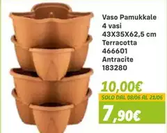 Solo - Vaso Pamukkale 4 Vasi 43x35x62,5 cm