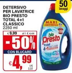 Bio Presto - Detersivo Per Lavatrice Classico Bio Presto - Detersivo Per Lavatrice Classico