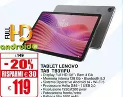 Lenovo - Tablet TAB TB311FU  