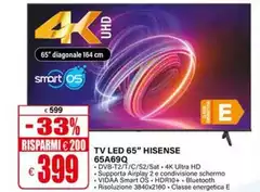 Hisense - TV Led 65 '' Hisense - TV Led 65 ''