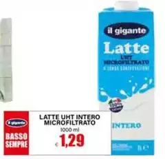 Il Gigante - Latte UHT Intero Microfiltrato 