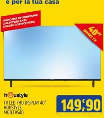 Houstyle - Tv Led Fhd Display 40" Mod.TVS40
