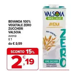 Valsoia - Bevanda 100% Vegetale Zero Zuccheri