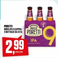 Angelo poretti - Birra Ipa 9 Luppoli 3 Bottiglie Da