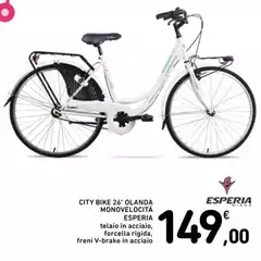City Bike 26" Olanda Monovelocita Esperia