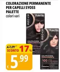 Palette - Colorazione Permanente Per Capelli Syoss