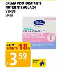 Venus - Crema Viso Idratante Nutriente Aqua 24