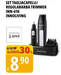 Innoliving - Set Tagliacapelli/Regolabarba Trimmer Inn-616 Innoliving - Set Tagliacapelli/Regolabarba Trimmer Inn-616