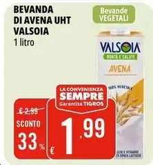 Valsoia - Bevanda Di Avena Uht Valsoia - Bevanda Di Avena Uht