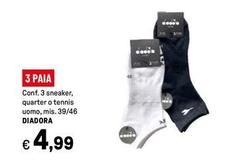 Diadora - Conf. 3 Sneaker. Quarter O Tennis Uomo Diadora - Conf. 3 Sneaker. Quarter O Tennis Uomo