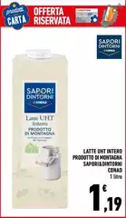 Conad - Latte UHT Intero Prodotto Di Montagna Sapori&Dintorni