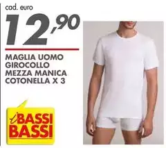 Cotonella - Maglia Uomo Girocollo Mezza Manica  X 3