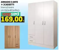 Coop - Armadio 3 Ante + 2 Cassetti Coop - Armadio 3 Ante + 2 Cassetti
