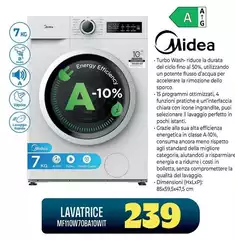 Midea - Lavatrice MF110W70BA10WIT Midea - Lavatrice MF110W70BA10WIT
