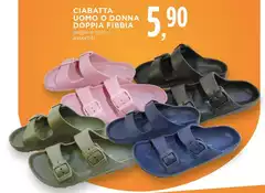 Ciabatta Uomo O Donna Doppia Fibbia