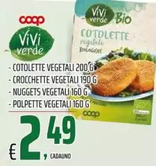 Vivi verde coop - Cotolette Vegetali