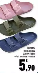 Ciabatta Uomo/Donna Doppia Fibbia