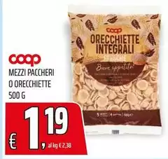Coop - Mezzi Paccheri O Orecchiette