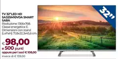 Saba - Tv 32" Led Hd Sa32sm10vda Smart