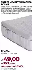 Dormir - Topper Memory Slim Comfo