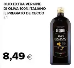 De Cecco - Olio Extra Vergine Di Oliva 100% Italiano Il Pregiato