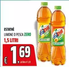 Estathé - Limone O Pesca Zero Estathé - Limone O Pesca Zero