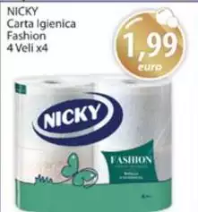 Nicky - Carta Igienica Fashion 4 Veli X4 Nicky - Carta Igienica Fashion 4 Veli X4