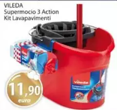 Vileda - Supermocio 3 Action Kit Lavapavimenti