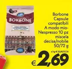 Caffe Borbone - Capsule Compatibili A Modo Mio-Nespresso 10 Pz Miscela Decisa