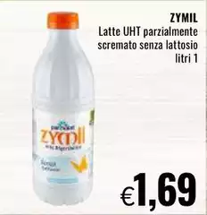 Zymil - Latte UHT Parzialmente Scremato Senza Lattosio