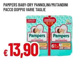Pampers - Baby-Dry Pannolini/Mutandini Pacco Doppio Pampers - Baby-Dry Pannolini/Mutandini Pacco Doppio