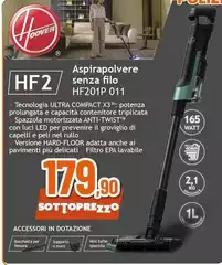Hoover - Aspirapolvere Senza Filo HF201P 011