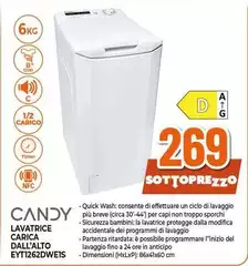 Candy - Lavatrice Carica Dall'Alto EyT162DWE15