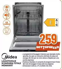Midea - Lavastoviglie Scomparsa Totale Mid60s1011t Midea - Lavastoviglie Scomparsa Totale Mid60s1011t