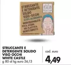 White - Struccante E Detergente Solido Viso Occhi  Castle