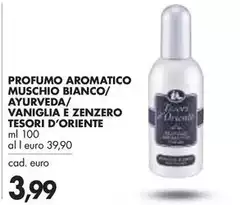 Tesori d’oriente - Profumo Aromatico Muschio Bianco/ Ayurveda/ Vaniglia E Zenzero Tesori d’oriente - Profumo Aromatico Muschio Bianco/ Ayurveda/ Vaniglia E Zenzero
