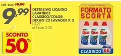 Dixan - Detersivo Liquido Lavatrice Classico/Color