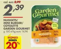 Garden gourmet - Nuggets/ Mini Burger/Cotolette