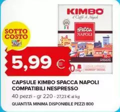 Kimbo - Capsule Spacca Napoli Compatibili Nespresso