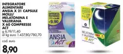 Act - Integratore Alimentare Amsia X 21 Capsule Molli/Melatonipina E Valeriana X 60 Compresse Act - Integratore Alimentare Amsia X 21 Capsule Molli/Melatonipina E Valeriana X 60 Compresse