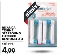 Dentonet - Ricarica Testine Spazzolino Elettrico Dentonet - Ricarica Testine Spazzolino Elettrico