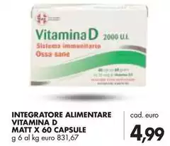 Matt - Integratore Alimentare Vitamina D X 60 Capsule Matt - Integratore Alimentare Vitamina D X 60 Capsule