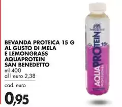 San Benedetto - Bevanda Proteica 15 G Al Gusto Di Mela E Lemongrass Aquaprotein