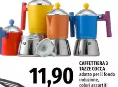 Caffettiera 3 Tazze Cocca 