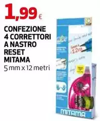 Mitama - Confezione 4 Correttori A Nastro Reset