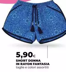 Short Donna In Rayon Fantasia Short Donna In Rayon Fantasia